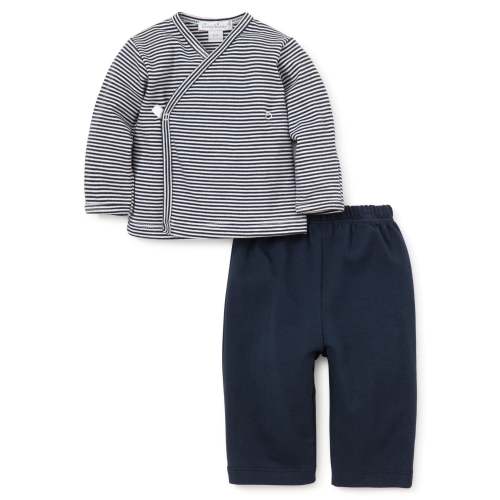 Navy Kissy Essentials Pant Set w/L/S Cross Tee