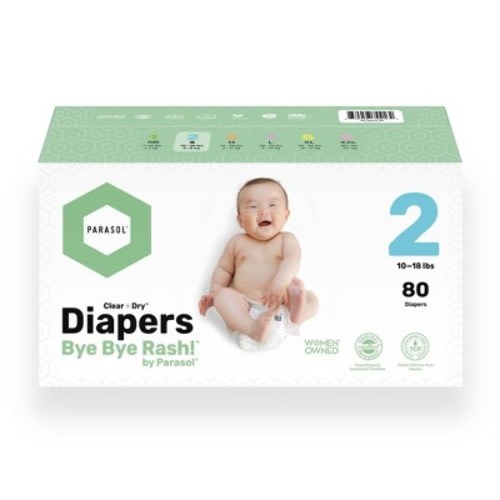 Parasol Clear+Dry Natural Disposable Diapers - Select Size, Size: Size 2