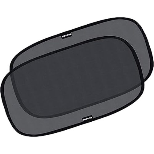 Enovoe Car Window Shade for Baby - (2 Pack) UV Protection Breathable Mesh Baby Window Covers - Sun Shade Blocker, Cling Window Cover - Glare Shield and UV Rays Protection for Your Child - XL 25" x 16"