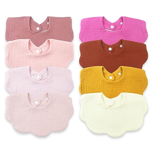 Baby Bibs Muslin Drool Teething Drooling Bibs for Baby Girl Boy Muslin Cotton