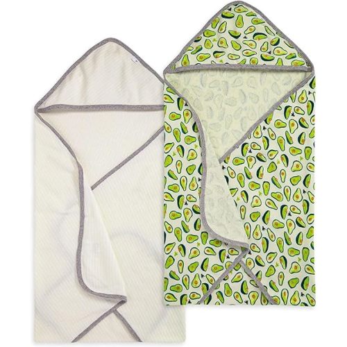 Burt's Bees Baby - Hooded Towels, Absorbent Knit Terry, Super Soft Single Ply, 100% Organic Cotton