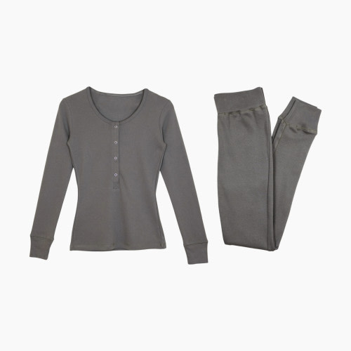 L'ovedbaby Women's Organic Lounge Set - Gray, M
