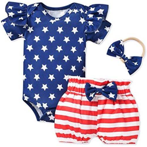 Aalizzwell Baby Girls Ribbed Bodysuit Bloomer Shorts Outfits Summer Clothes