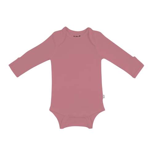 Long Sleeve Bodysuit in Dusty Rose 3-6