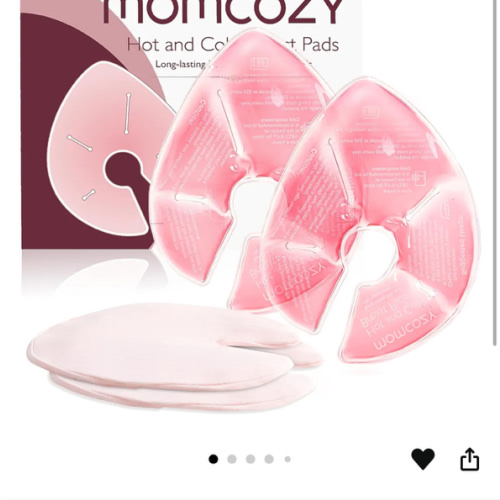 Momcozy Larger Breast Therapy Packs, Hot and Cold Breast Pads with 2 Soft Covers, Breastfeeding Essentials, 2 Pack