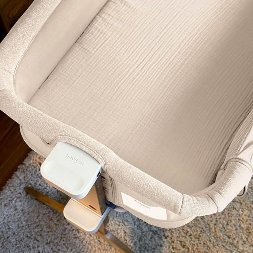 Newton Baby Fitted Sheets for Bassinet & Bedside Sleeper, Essential Bassinet (2-Pack) - Ultra-Breathable, Washable and Ultra-Soft, 100% Muslin, 19" x 35" - Sandstone