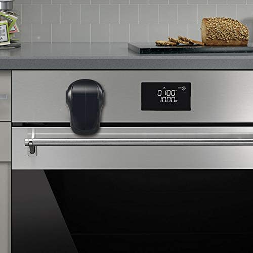 EUDEMON Child Safety Heat-Resistant Oven Door Lock, Oven Front Lock for Kids Easy to Install, Use 3M Adhesive,No screws or Drill (Black)(NOT SUIT for ALL OVENS)