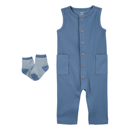 Baby 2-Piece Jumpsuit & Socks Set