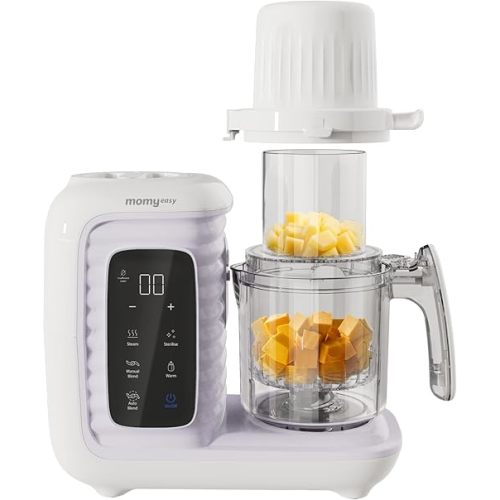 Baby Food Maker, Multifunction Baby Food Processor Chopper Grinder, Baby Food Steamer and Puree Blender in-One, with Bottle Warmer, Auto Cooking & Grinding with Touch Control Panel&Self Cleans