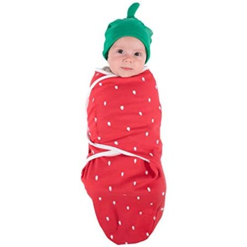 Cuddle Club Baby Swaddle | 100% Cotton Adjustable Velcro Newborn Blanket Wrap - with Novelty Hat Beanie
