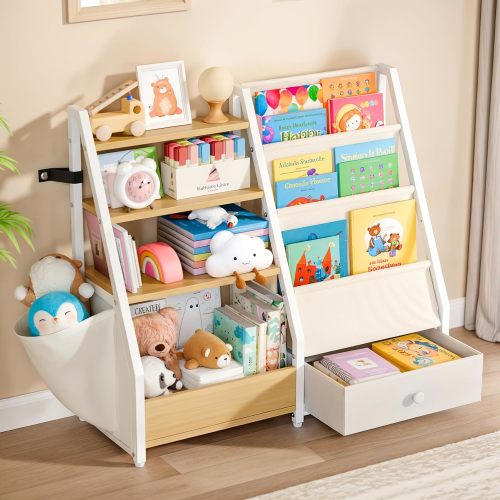 HAVLOTII Kids Bookshelf and Toy Storage