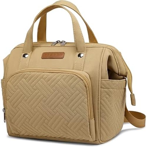 Diaper Bag Small Diaper Backpack, Waterproof Multi-Function Newborn Baby Stylish Mini Tote Maternity Bags Travel Backpacks with Insulated Pockets, Light Brown