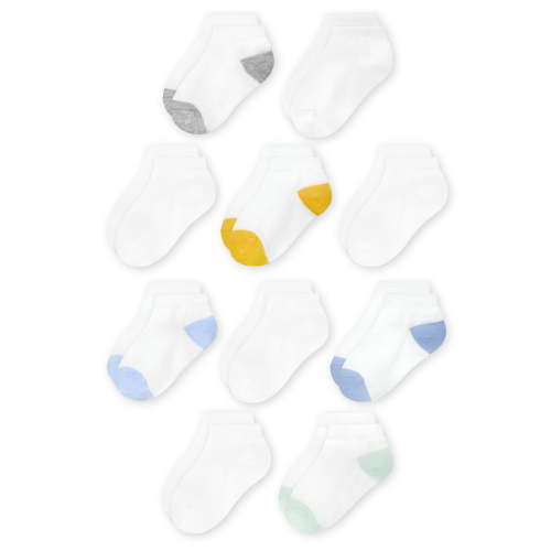 Wonder Nation Infant Unisex Low Cut Baby Socks 10 Pack 0-6 Months Imported Polyester