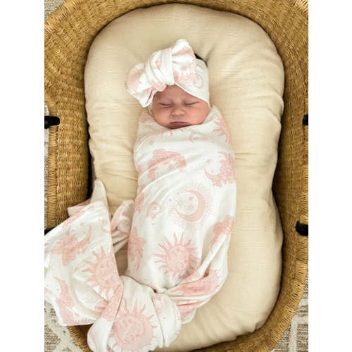 Swaddle Set | Celestial Pink – Little and Fern