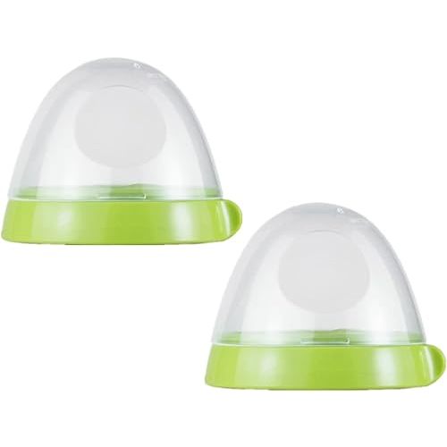 Baby Bottle Caps and Collars Rings Compatible for Comotomo Feeding Bottles,2 Count,Green