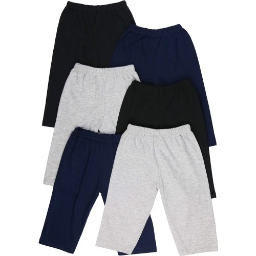 ToBeInStyle Boy's 4-Pack Casual Capri Cotton Pants Relaxed Fit - Basic - 6-9 Months Old