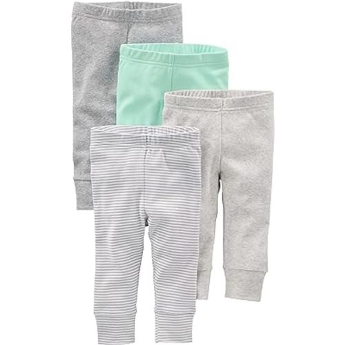 Simple Joys by Carter's Unisex Babies' Cotton Pants, Pack of 4