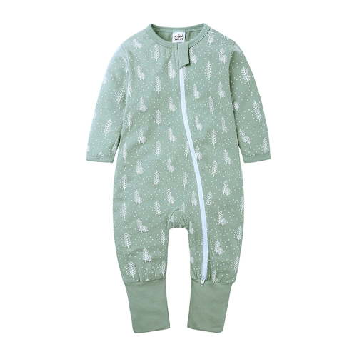 Bellafa Baby Zip-Up Footed and Footless Sleeper with 2-Way Zipper - Newborn Soft Cotton Pajamas 1-3 Years
