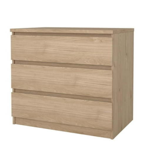 Tvilum Scottsdale 3 Drawer Chest Dresser for Adults, Jackson Hickory
