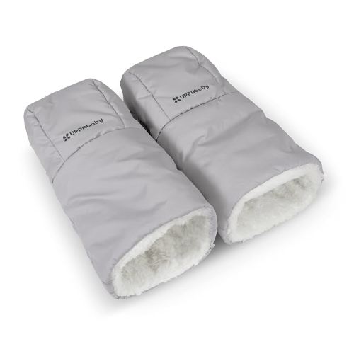 UPPAbaby CozyHandmuff/Easily Attaches to Stroller Handlebars/Ultra-Plush, Weather-Proof Hand Protection/Stella (Grey)