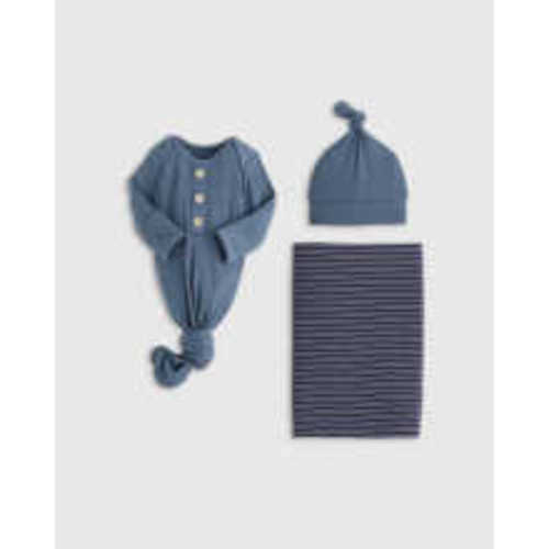 The Softest Rib Gown, Hat & Swaddle Layette Bundle