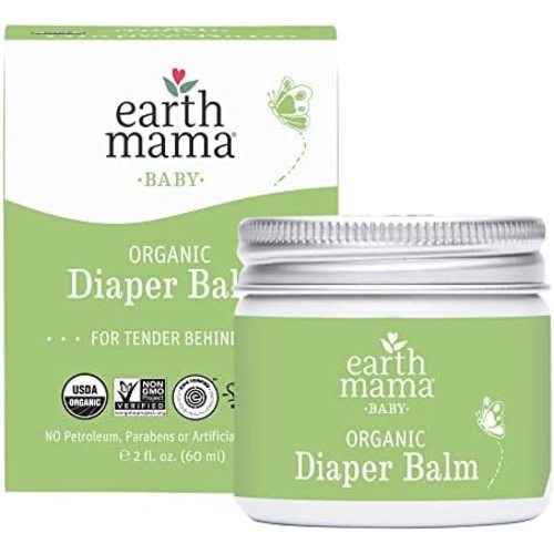Earth Mama Organic Diaper Balm Multipurpose Baby Ointment | EWG Verified, Petroleum & Fragrance Free with Calendula for Sensitive Skin, 2-Fluid Ounce