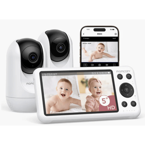 Momcozy 5-Inch Dual-mode Smart Baby Monitor with 2 Camera -BM04