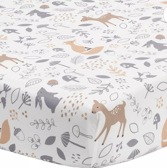 Bedtime Originals Woodland Animals Fitted Crib Sheet