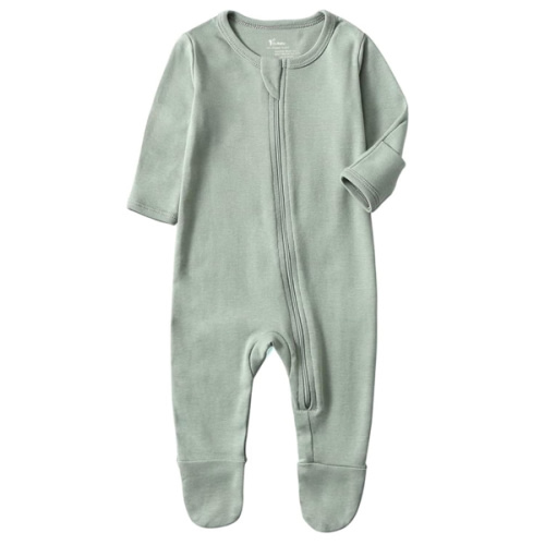 O2 BABY Baby Boys Girls Organic Cotton Zip-Front Sleeper Pajamas, Footed Sleep 'n Play