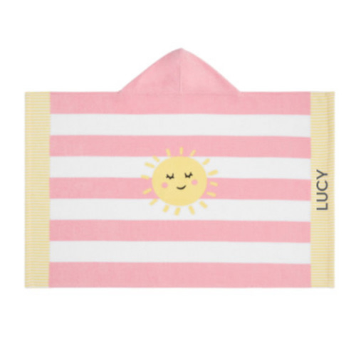 Rugby Stripe Sun Baby Beach Hooded Towel UPF 50+