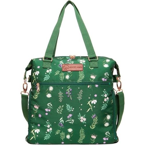 Sarah Wells Lizzy Breast Pump Bag - Compatible with Spectra, Medela, and More - Insulated Cooler Pocket (Olive You)