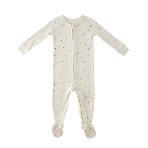 Pointelle Baby Sleeper - Polka Dotty