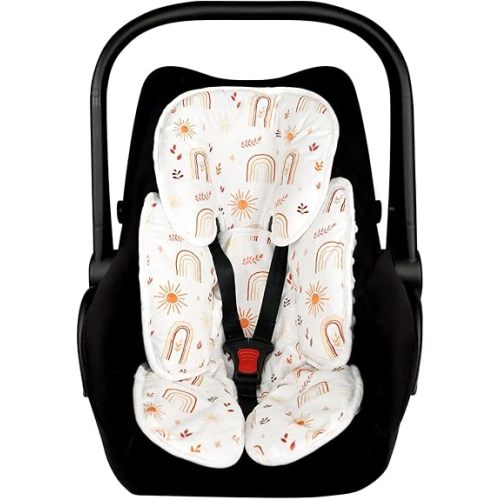 TANOFAR Infant Car Seat Head Support, Soft Baby Carseat Head & Body Support, Rainbow Baby Car Seat Insert Cushion for Newborn Boys