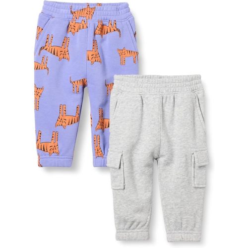 Amazon Essentials Baby Boys' Cargo Joggers, Pack of 2