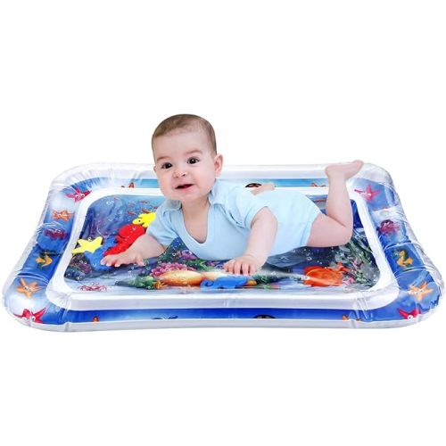 PandaEar Tummy Time Baby Water Mat, Inflatable Water Play Mats for Water Plays, Toys for Newborn Babies, Toddlers 3 6 9 Months Girls Boys : Amazon.es: Baby Products
