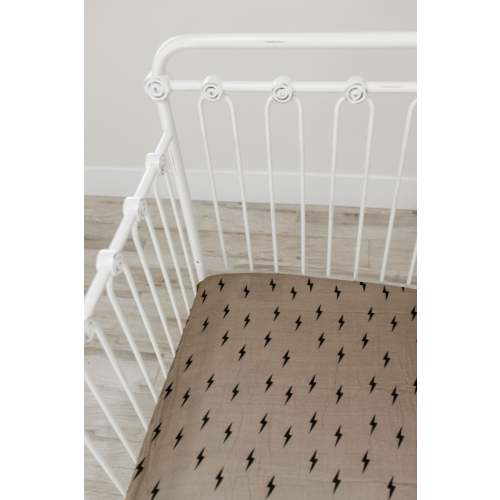 Muslin Crib Sheet | Lightning Bolt