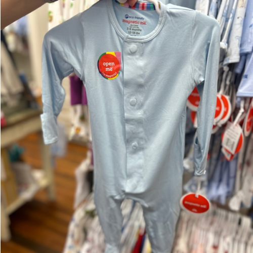 Magnetic Me Baby Blue Footie. Size: 3-6M