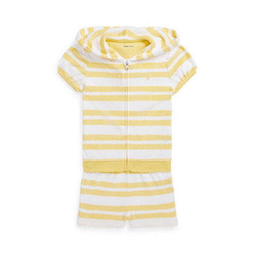 Polo Ralph Lauren Baby Girls Striped Terry Zip Hoodie and Shorts Set - Macy'sBack ButtonFilter Button