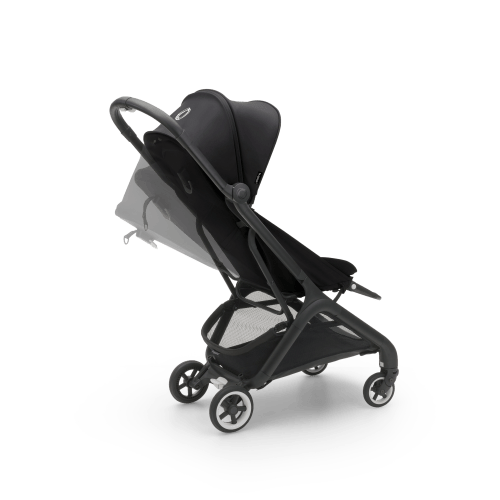 Bugaboo Butterfly seat stroller black base, desert taupe fabrics, desert taupe sun canopy