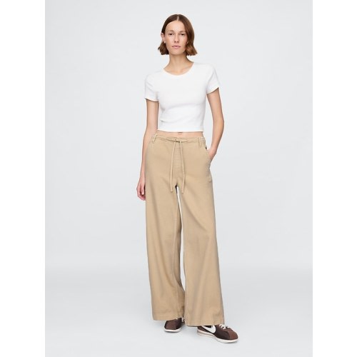 Mid Rise Knit Easy Baggy Jeans