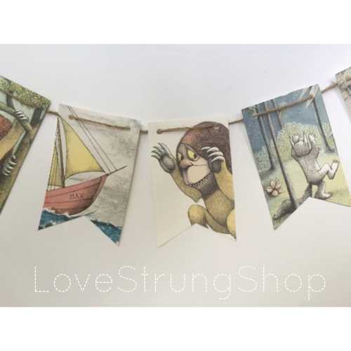 Where the Wild Things Are wild one party banner bunting garland flags Wild one