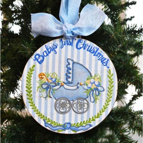 Blue Carriage Wooden Ornament | Mississippi Made Gifts