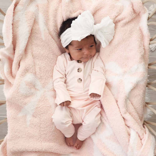 2pc Bamboo Button Top & Bottom in Pearl Pink | Caden Lane