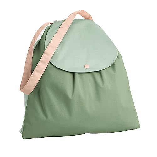 Esembly NEW Day Bag, Wet Dry Bag for Cloth Diapers - Waterproof, Reusable and Washable - Multipurpose Diaper, Pool, Beach, Gym and Travel Bag with Two Compartments - One Size, Aloe