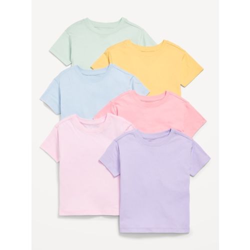 Short-Sleeve T-Shirt 6-Pack for Toddler Girls