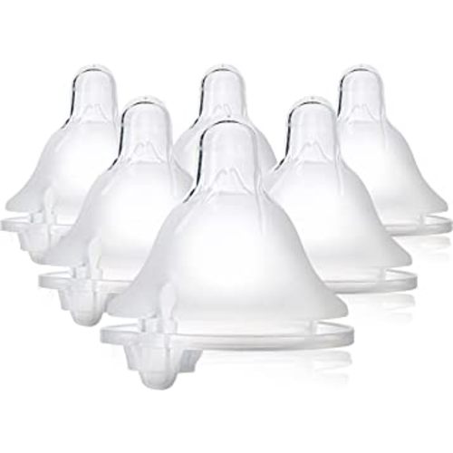 Evenflo Feeding Piece of 6 Balance Plus Wide Neck Nipples for The Balance Plus Wide Neck Baby Bottles, 0 Months and Up