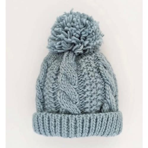 Surf Blue Cable Beanie Hat| Shop Cozy Winter Hats at SugarBabies Boutique!