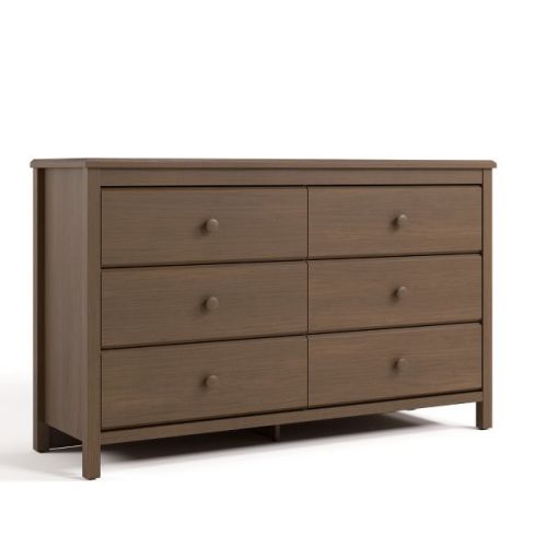 Storkcraft Alpine 6-Drawer Dresser Hazelnut
