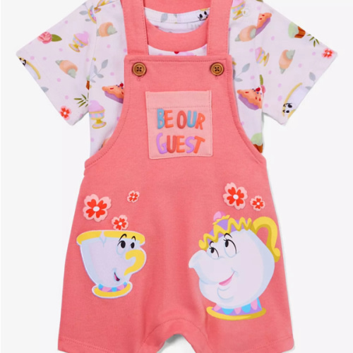 Disney Beauty and the Beast Be Our Guest Infant T-Shirt and Overall Set | BoxLunch