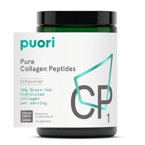 Puori - CP1 Pure Collagen Peptides Powder - Hair, Skin, Nails - Hydrolyzed Protein, Unflavored, 30 Servings